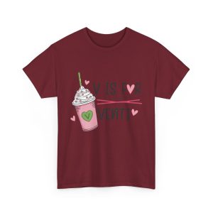 Retro Valentines Day T-shirt, V is For Valentine Venti, Plus Size