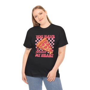 Retro Valentines Day T-shirt, YOU HAVE A PIZZA MY HEART, Plus Size
