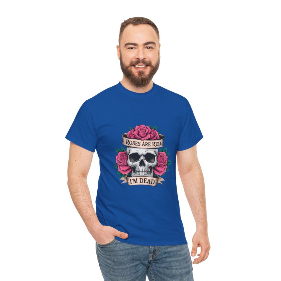 Skeleton Graphic Valentines Day T-shirt, Roses Are Red I am Dead Inside, Plus Size