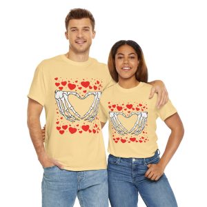 Skeleton Hands Shaped Valentine Heart, Valentines Day T-shirt