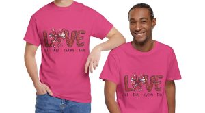 Valentine Bow T-shirt, All day every day love