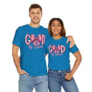 Valentine Bow T-shirt, God is love s christian