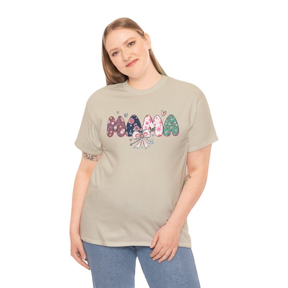Valentine Bow T-shirt, Mama mama heart Valentine Bow T-shirt, Mama mama heart