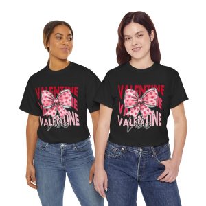 Valentine Bow T-shirt, Valentine vibes coquette bow