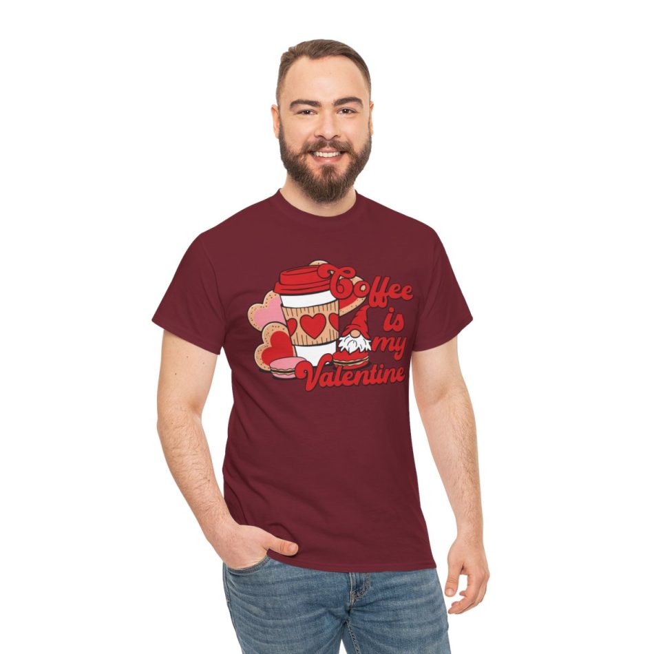 Valentine Coffee T-shirt, Coffee is my Valentines Day happy