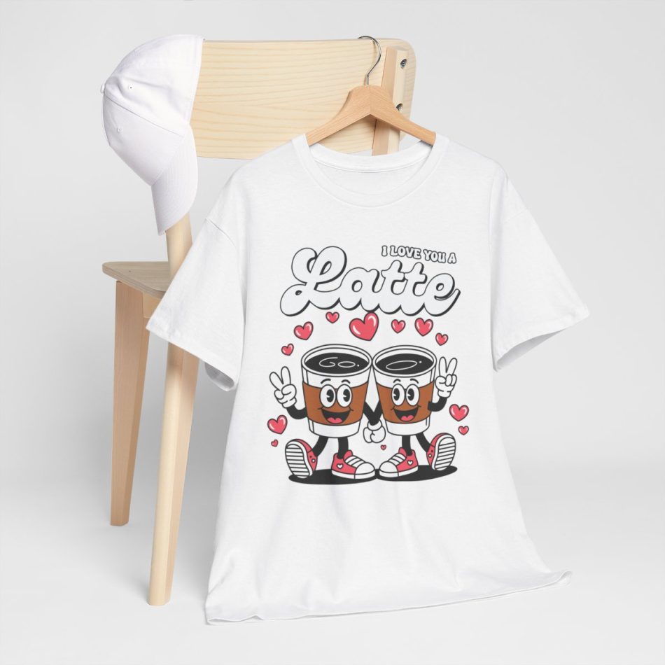 Valentine Coffee T-shirt, I love you a latte Valentine Coffee T-shirt, I love you a latte