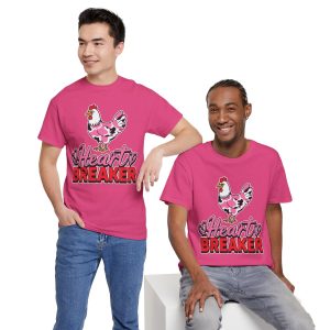 Valentine Farm T-shirt, Heart breaker chicken Valentines Day