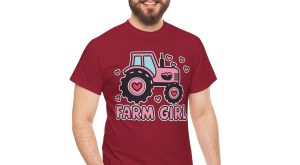Valentine Farm T-shirt, Valentine farm girl lady love