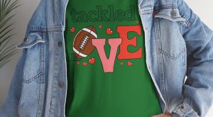 Valentine Football T-shirt, I tackled love valentines football