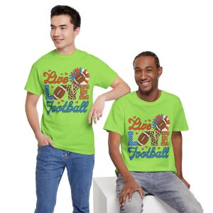 Valentine Football T-shirt, Live Love American