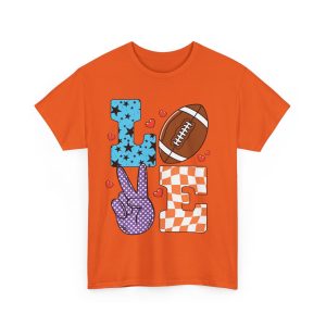 Valentine Football T-shirt, Love Valentines Days Day Heart