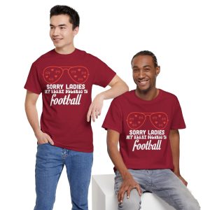 Valentine Football T-shirt, My Heart Belongs To