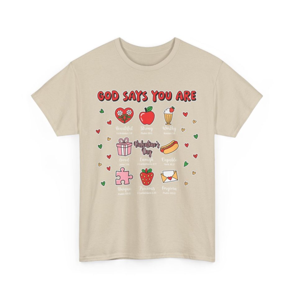 Valentine Jesus T-shirt, God says you are beautiful Valentine Jesus T-shirt, God says you are beautiful