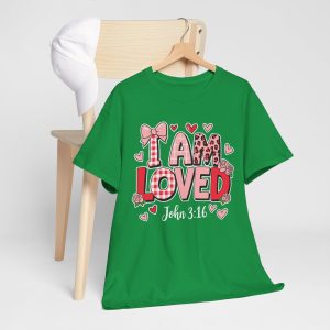 Valentine Jesus T-shirt, I am loved john coquette
