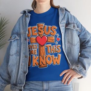 Valentine Jesus T-shirt, Jesus loves me this I know