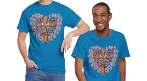 Valentine Jesus T-shirt, Oh how he loves us