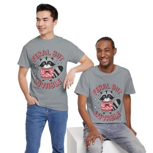 Valentine Raccoon T-shirt, Feral but loveable racoon Valentines Day