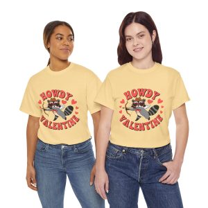 Valentine Raccoon T-shirt, Howdy Valentines Day funny