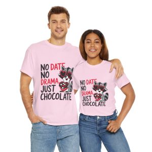 Valentine Raccoon T-shirt, No date just chocolate Valentines Day