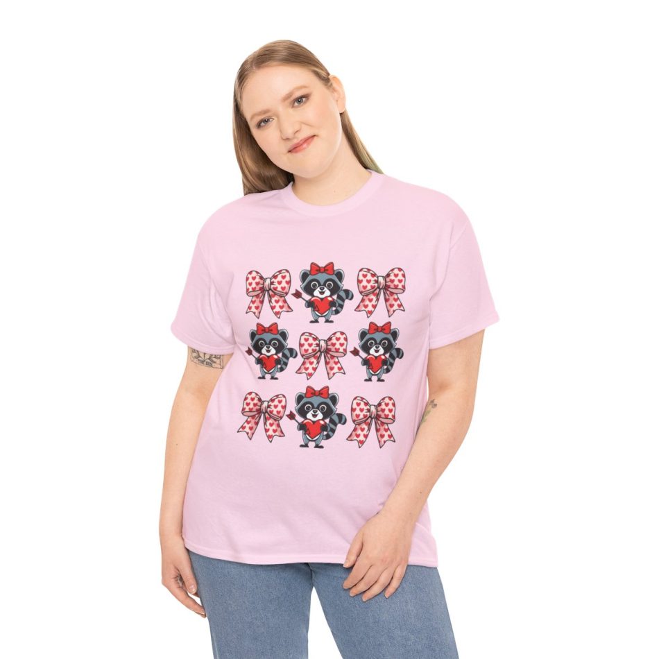 Valentine Raccoon T-shirt, Valentine racoon love bow Valentine Raccoon T-shirt, Valentine racoon love bow