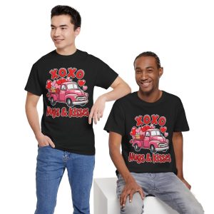 Valentine Truck T-shirt, Truck valentine hugs and kisses
