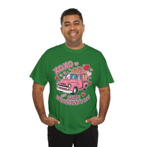 Valentine Truck T-shirt, Xoxo happy valentines day truck