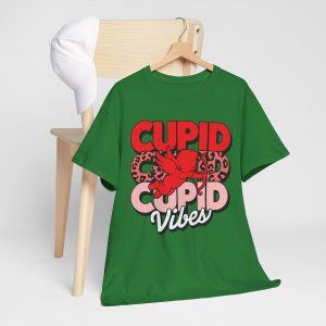 Valentines Day 2025 T-shirts, Cupid Vibes Valentines Leopard