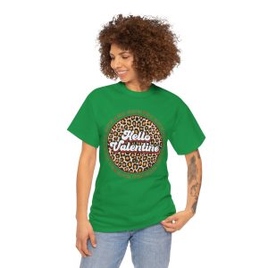 Valentines Day 2025 T-shirts, Hallo Valentine Pink Leopard