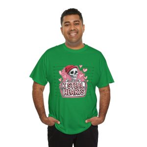 Valentines Day 2025 T-shirts, I steal hearts valentine skeleton