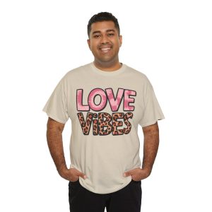 Valentines Day 2025 T-shirts, Love Vibes Pink Leopard Valentine