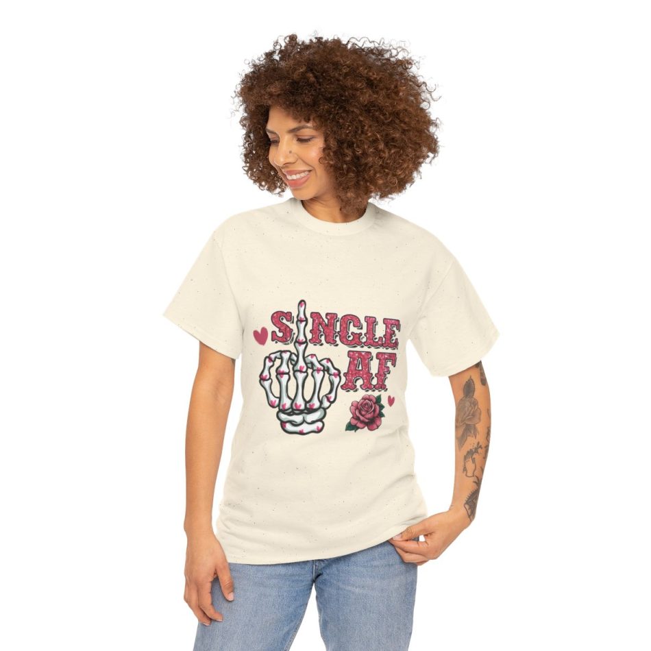 Valentines Day 2025 T-shirts, Skeleton hand single af valentines