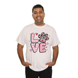 Valentines Day 2025 T-shirts, Valentine Love Brushstroke Leopard